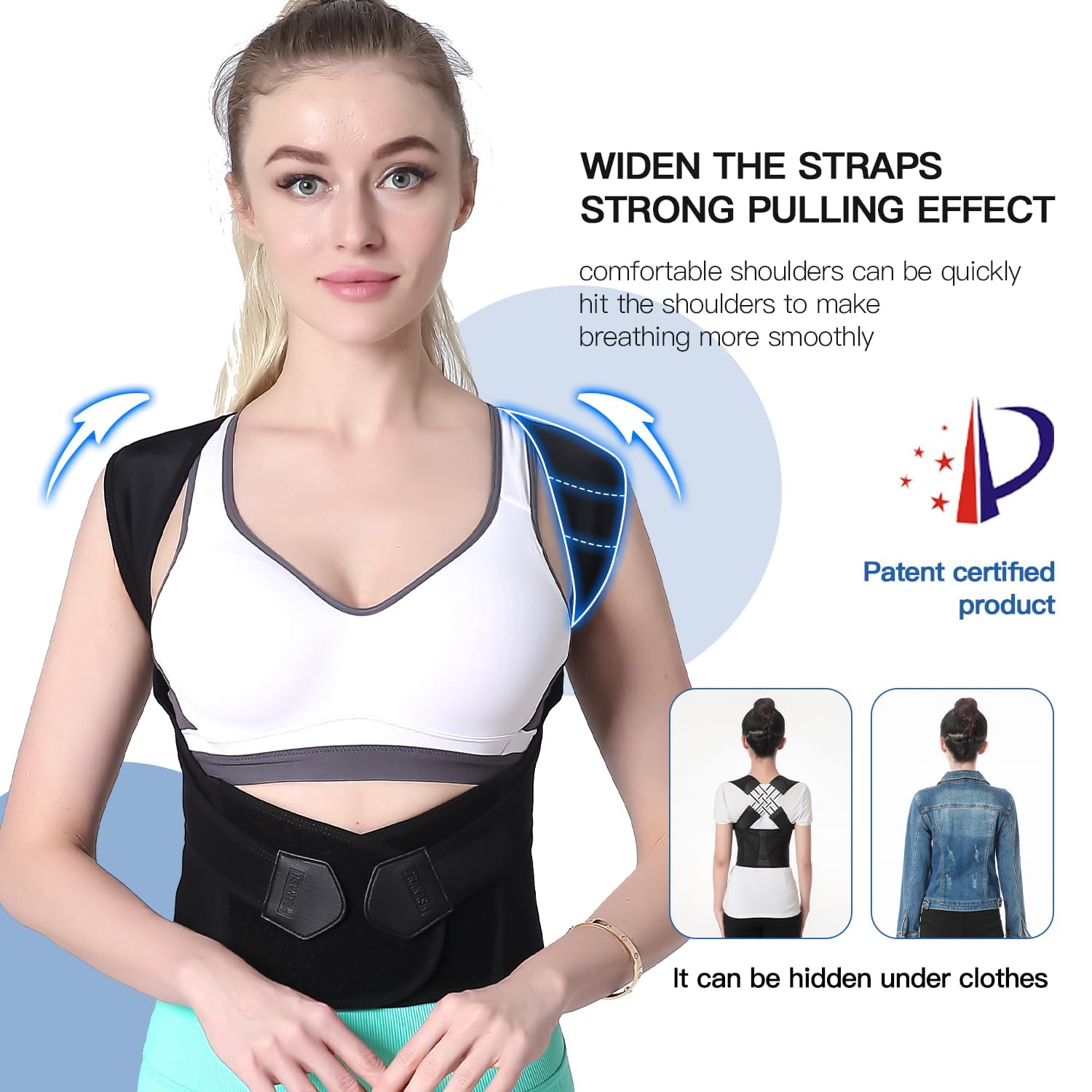X-Cross Posture Corrector Belt Universal Size Shoulder & Back Support Belt | Back Straightener Brace For Spine & Body Posture Correction | Clavicle Support For Unisex | Universal Size
