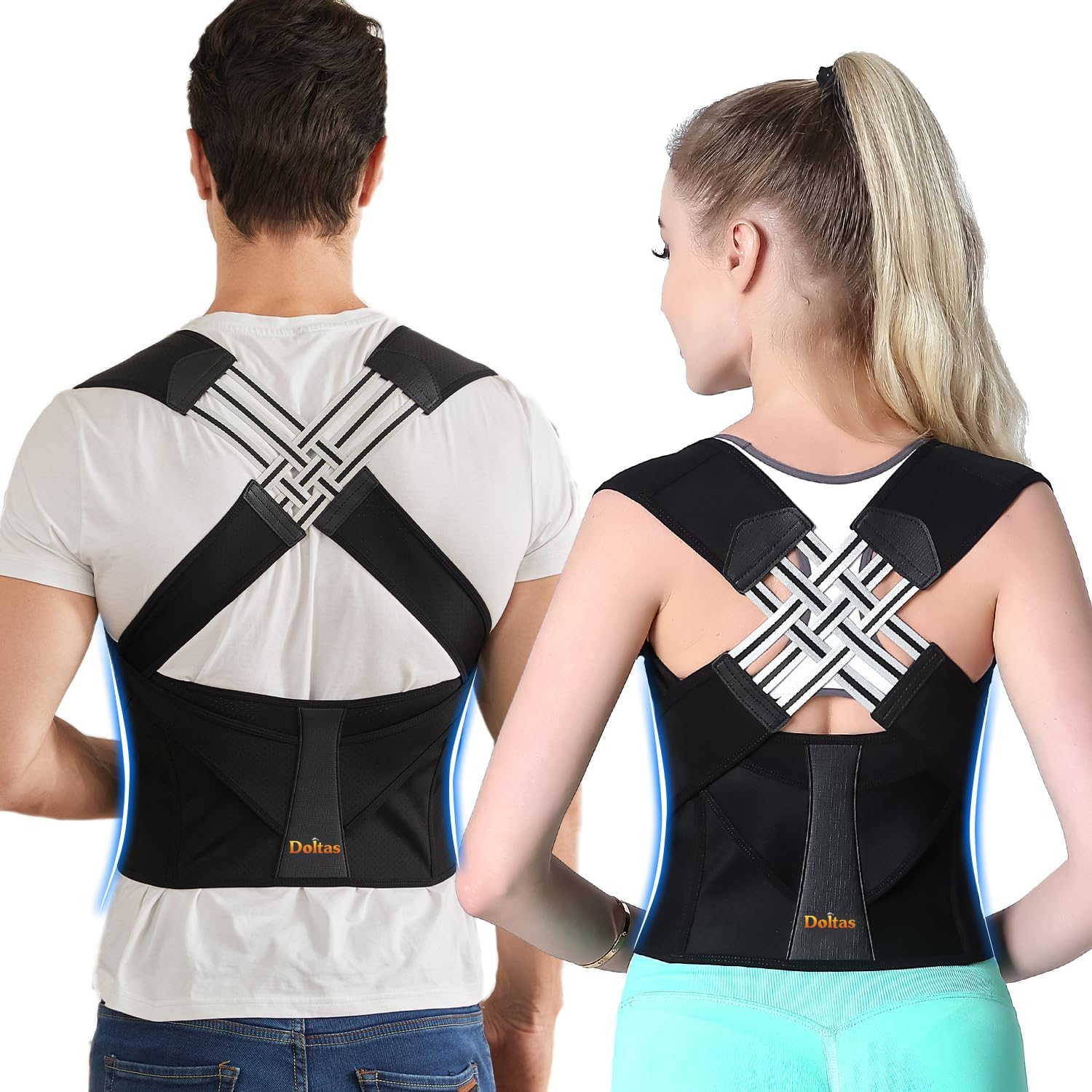 X-Cross Posture Corrector Belt Universal Size Shoulder & Back Support Belt | Back Straightener Brace For Spine & Body Posture Correction | Clavicle Support For Unisex | Universal Size