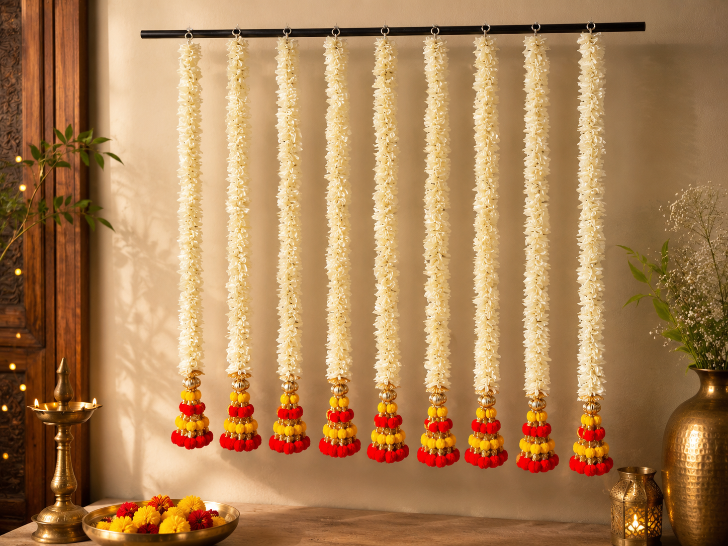 RAJWADI PHOOL LATKAN- SET OF 10 (3ft)