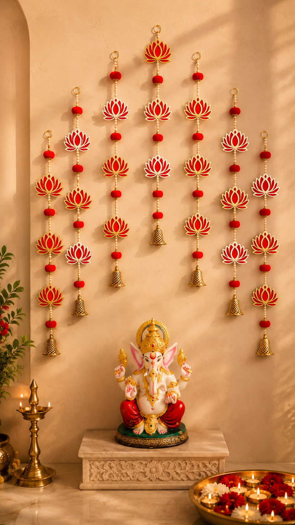 THE CRIMSON LOTUS LATKAN- SET OF 7 (3ft)