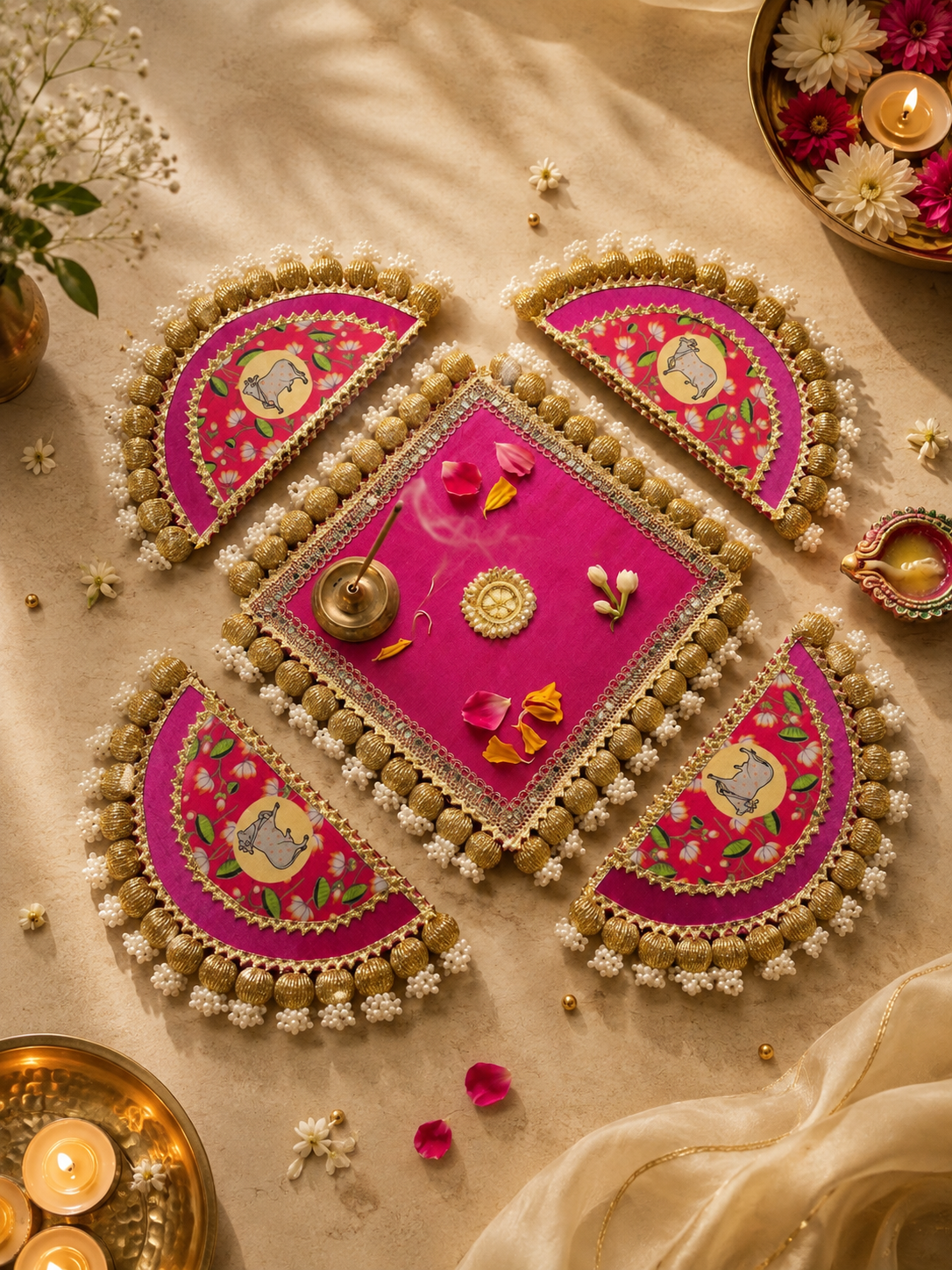 GOPI COW RANGOLI MAT