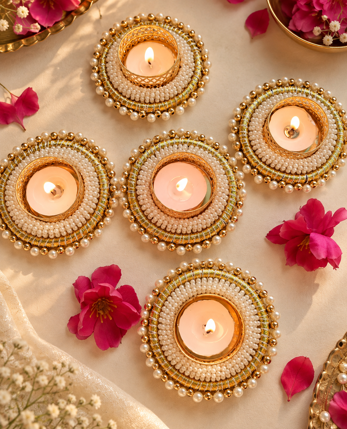 Pearl Diya (SET OF 2)