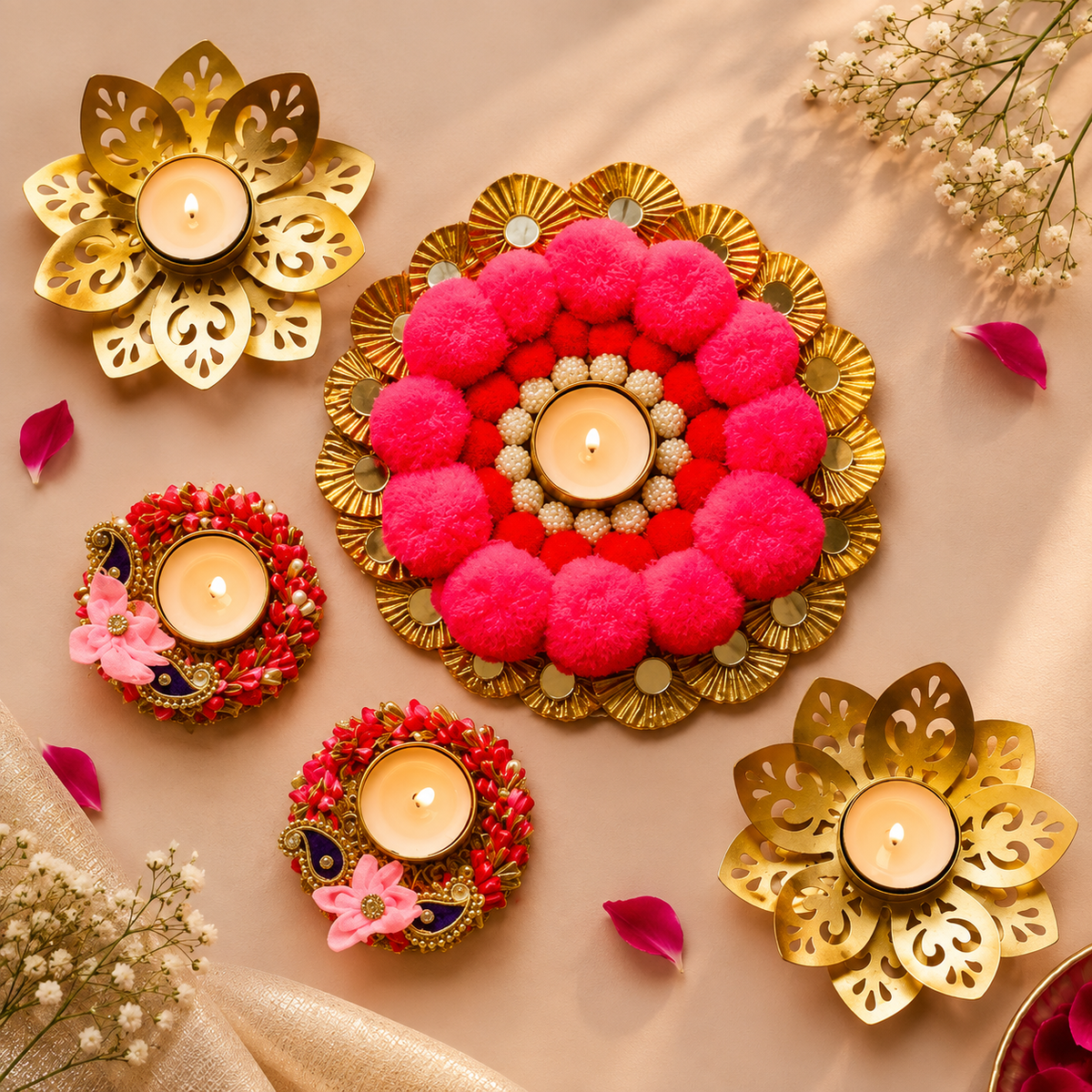 Royal Assortment Diya Collection (SET OF 5)