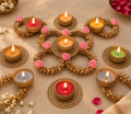 Golden Bloom Rangoli Set