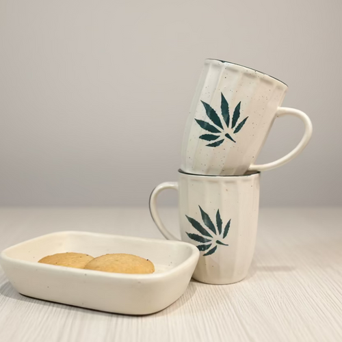 Ivory Fern Artisan Mug